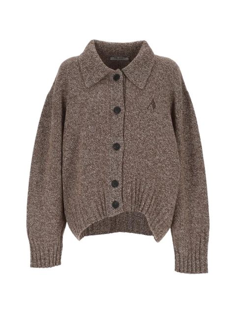 The Attico logo-embroidered cardigan - Brown - zdjęcie produktu nr 1