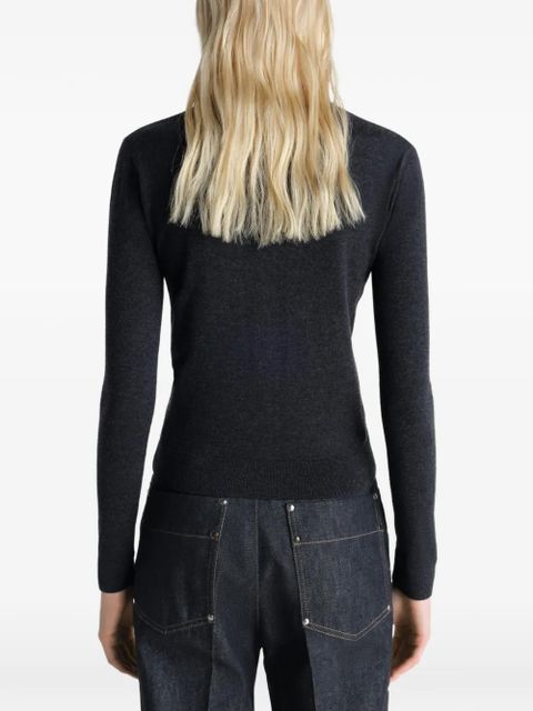 LEMAIRE V-neck buttoned cardigan - Grey - zdjęcie produktu nr 2