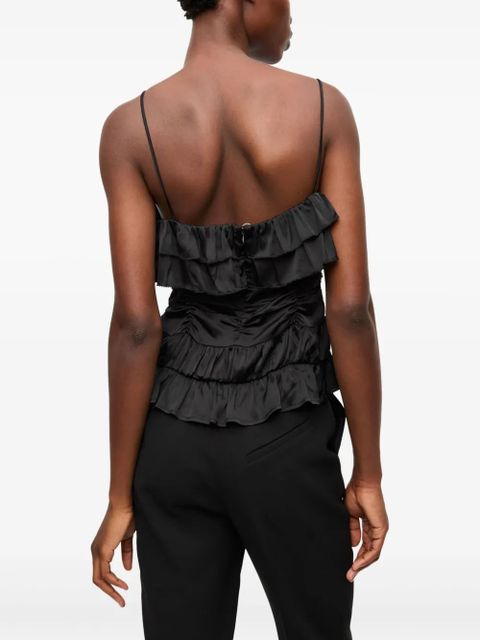GANNI draped top - Black - zdjęcie produktu nr 2