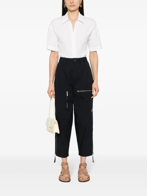 MARANT ÉTOILE Kelvin cotton tapered trousers - Black