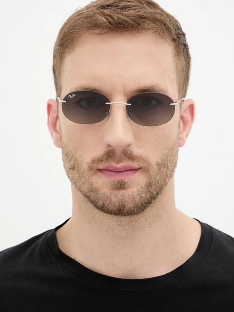 Ray-Ban okulary przeciwsłoneczne kolor srebrny 0RB3767