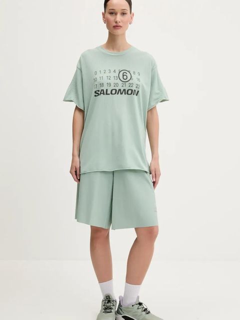 MM6 Maison Margiela x Salomon t-shirt damski kolor turkusowy S52GC0345 - zdjęcie produktu nr 2