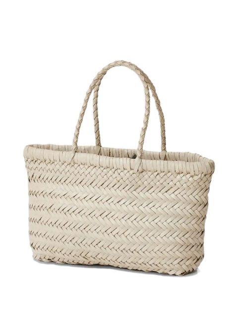 DRAGON DIFFUSION braided handle woven tote bag - Neutrals