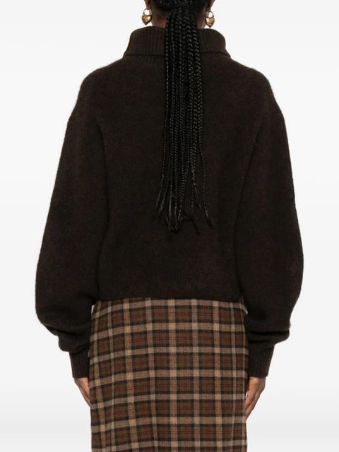 Maje roll-neck sweater - Brown