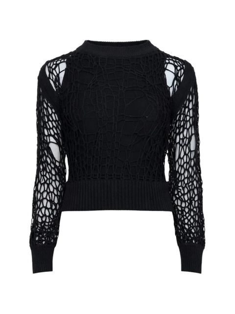 MM6 Maison Margiela ribbed-hem sweater - Black - zdjęcie produktu nr 1