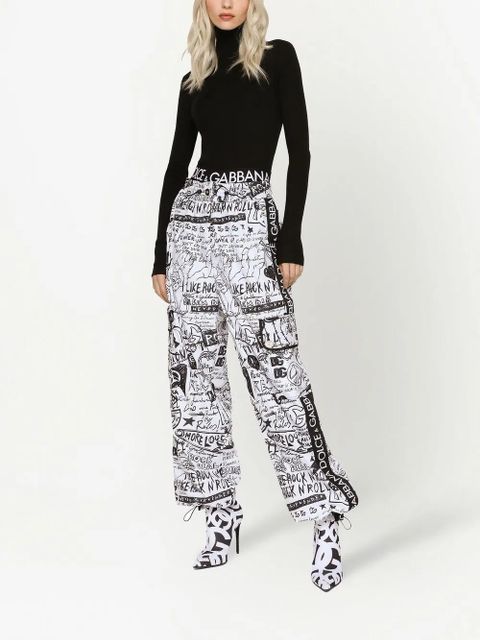 Dolce & Gabbana DG-logo roll-neck jumper - Black