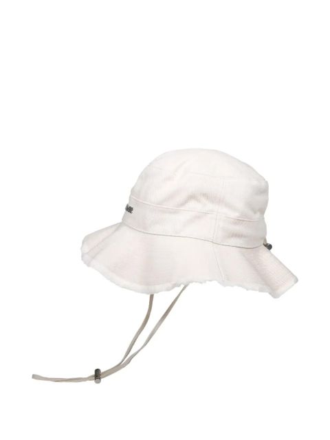 Jacquemus frayed bucket hat - Neutrals - zdjęcie produktu nr 2