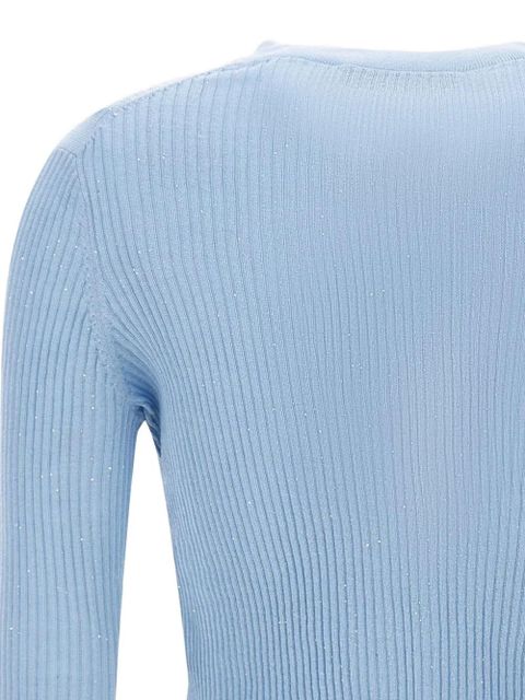 Max Mara sequin-embellished ribbed cardigan - Blue