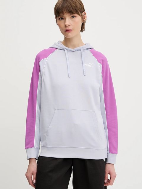 Puma bluza damska kolor fioletowy z kapturem wzorzysta 685044 - zdjęcie produktu nr 1