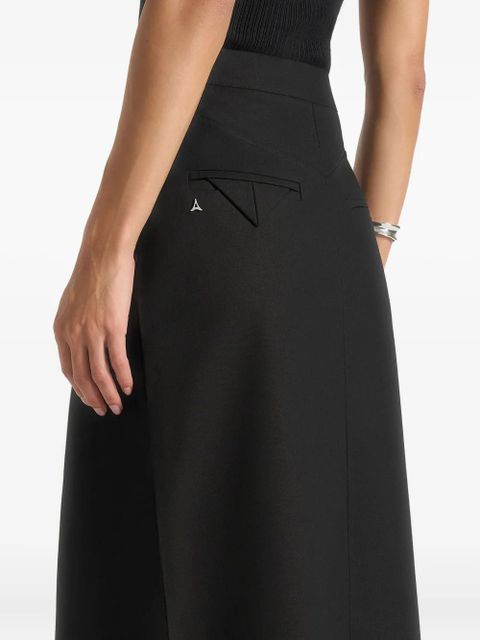 Manière De Voir Regine box-pleat maxi skirt - Black