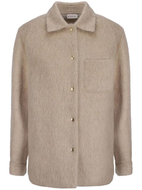 Moncler logo-appliqué shirt - Neutrals - zdjęcie produktu nr 1