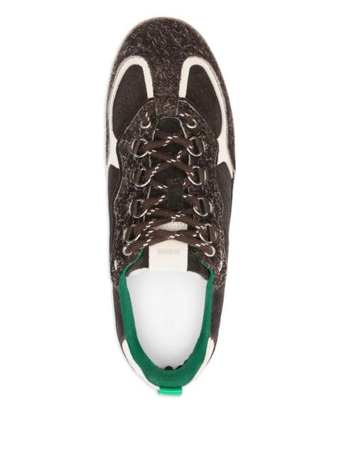 ALOHAS Tb.490 Rife suede-panelled leather sneakers - Brown