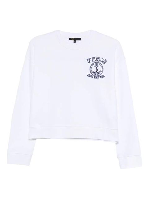 Maje embroidered-motif sweatshirt - White - zdjęcie produktu nr 1