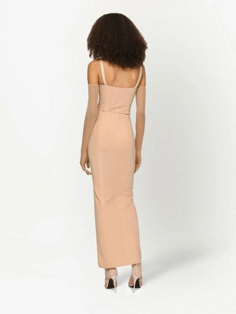Dolce & Gabbana KIM DOLCE&GABBANA bustier midi dress - Neutrals