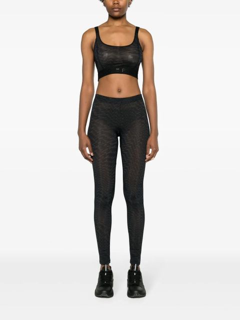 PINKO Bookmark sheer sports bra - Black