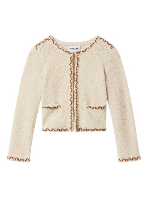 MARANT ÉTOILE Rochelle trim-detail cardigan - Neutrals - zdjęcie produktu nr 1