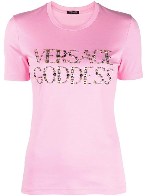 Versace logo-embellished T-shirt - Pink - zdjęcie produktu nr 1