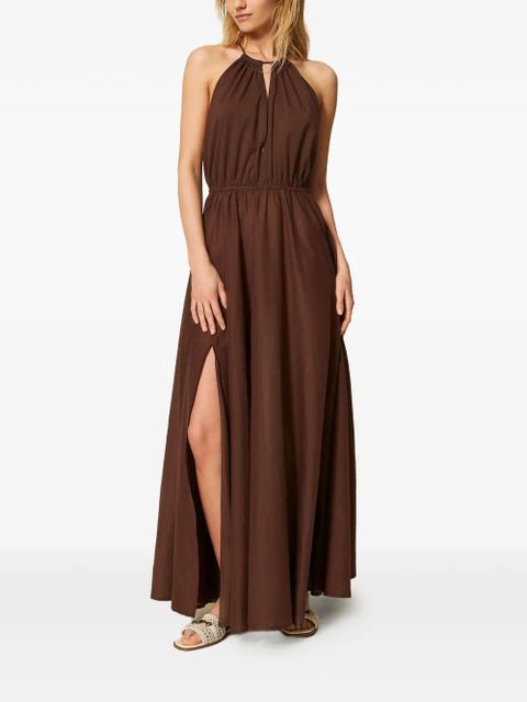 TWINSET halter slit maxi dress - Brown - zdjęcie produktu nr 2