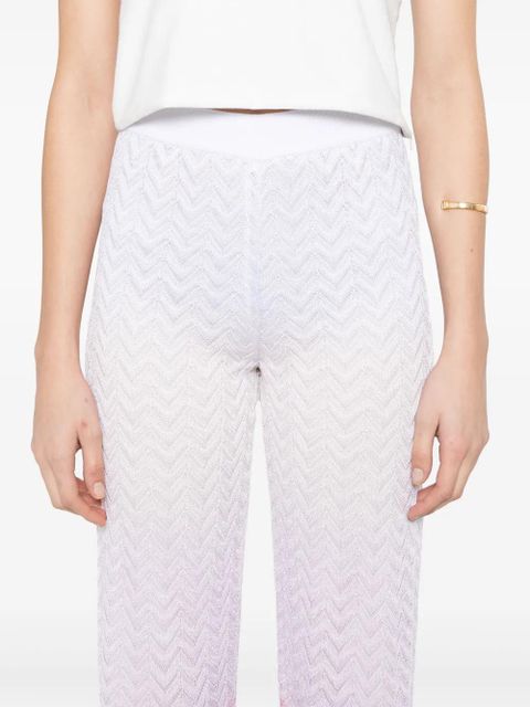 Missoni chevron-knit trousers - White