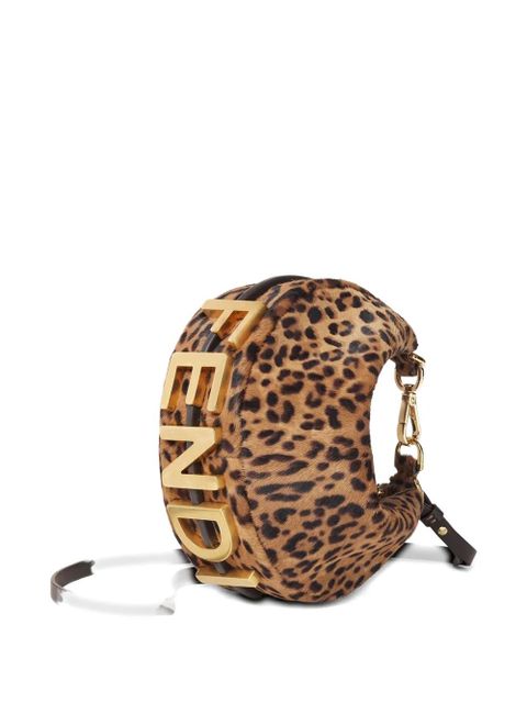 FENDI mini Fendigraphy leopard print shoulder bag - Brown - zdjęcie produktu nr 2
