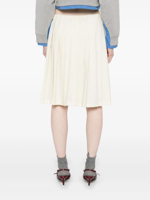 Miu Miu pleated mini skirt - Neutrals