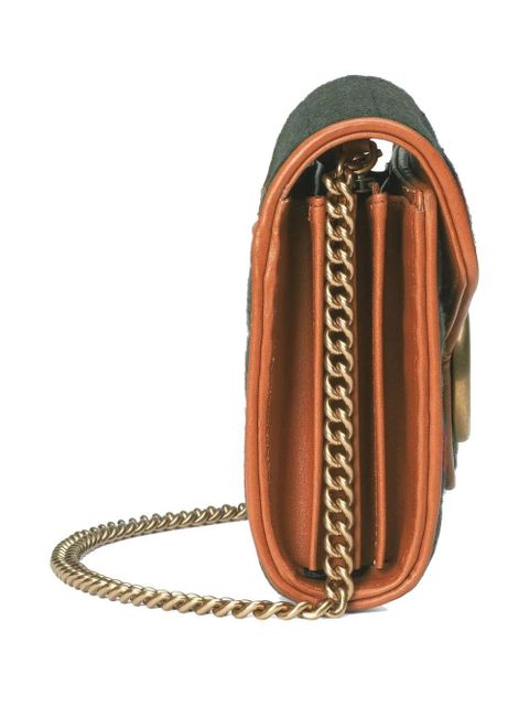 Gucci logo-plaque Web-stripe purse - Green