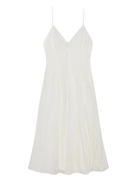 Simkhai Mina lace-insert midi dress - White - zdjęcie produktu nr 1