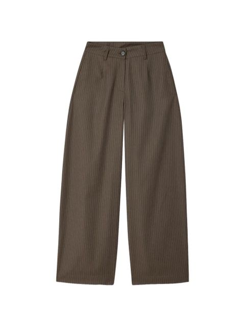 American Vintage pinstripe wide-leg trousers - Brown - zdjęcie produktu nr 1