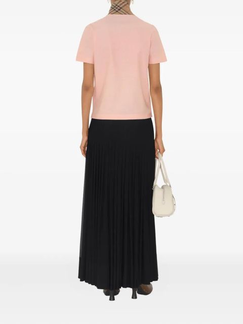 Burberry check cotton polo top - Pink