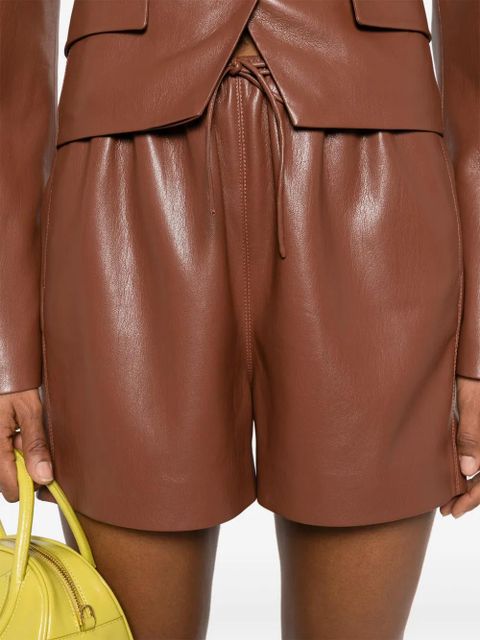Nanushka faux-leather shorts - Brown