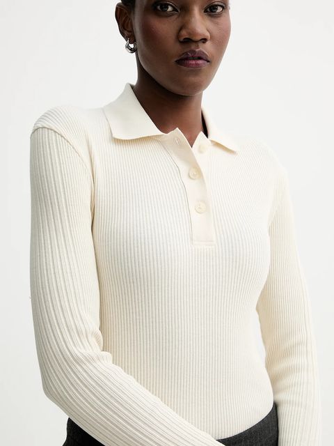 Marc O'Polo longsleeve bawełniany kolor beżowy 509205655001