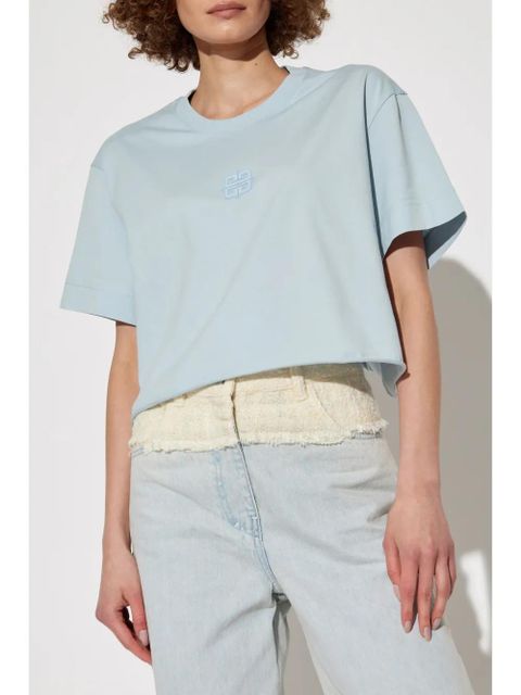 Givenchy Cropped 4G Liquid t-shirt - Blue
