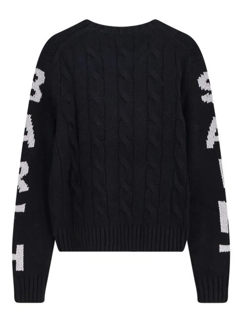 MC2 Saint Barth cable-knit logo sweater - Black - zdjęcie produktu nr 2
