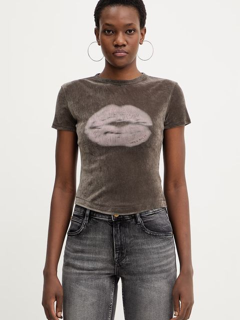 Miss Sixty t-shirt welurowy