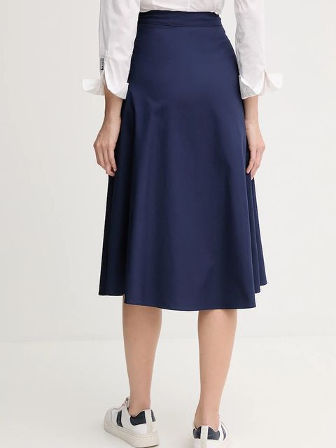 United Colors of Benetton spódnica kolor granatowy midi rozkloszowana 49WND004Z