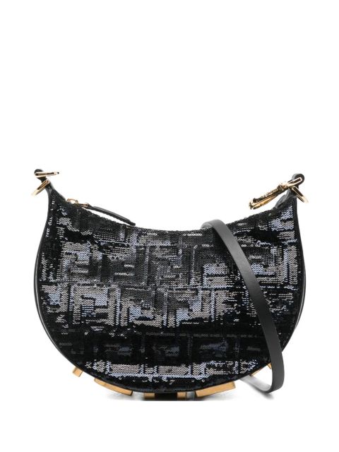 FENDI mini Fendigraphy embroidery shoulder bag - Black - zdjęcie produktu nr 1