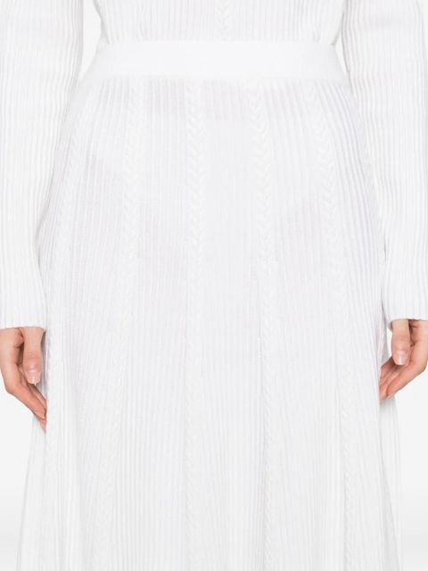 Maje ribbed A-line skirt - Neutrals