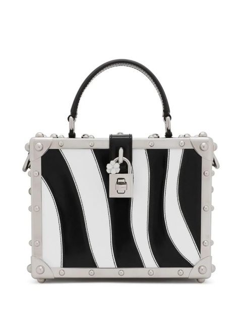 Dolce & Gabbana Dolce Box zebra-print top-handle bag - White - zdjęcie produktu nr 1