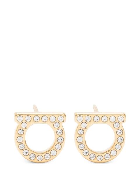 Ferragamo Gancini crystal-embellished earrings - Gold - zdjęcie produktu nr 1