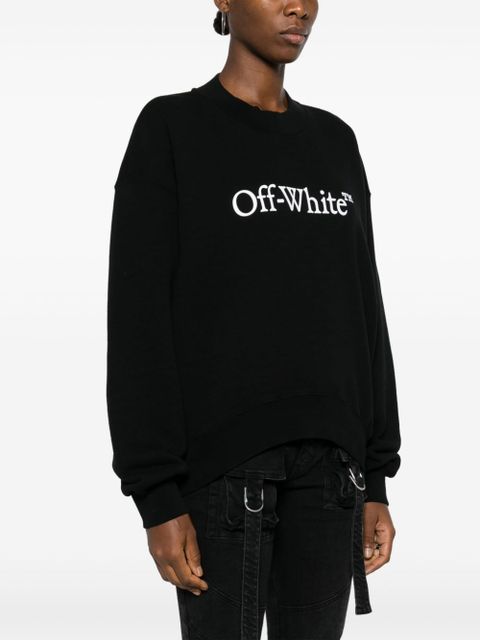 Off-White Bookish logo-print cotton sweatshirt - Black