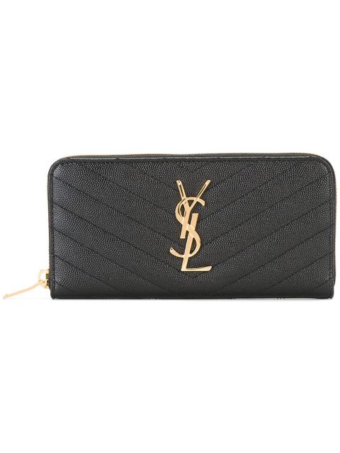 Saint Laurent Monogram zip-around wallet - Black