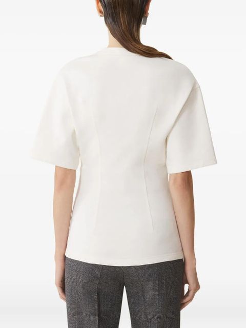 Lanvin button-detailed fitted top - White