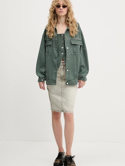 Miss Sixty spódnica jeansowa bawełniana kolor szary mini prosta 6S2KJ15300 - zdjęcie produktu nr 2