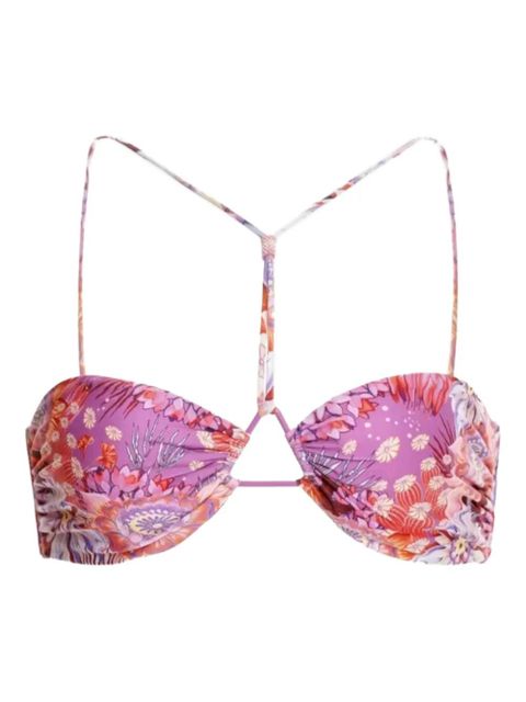 Agua By Agua Bendita floral-pattern bikini top - Purple - zdjęcie produktu nr 1
