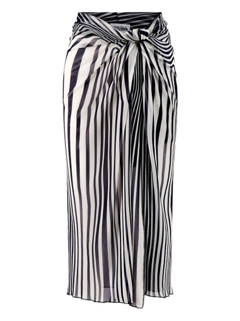 Jean Paul Gaultier Le Paréo striped morphing body skirt - White - zdjęcie produktu nr 1