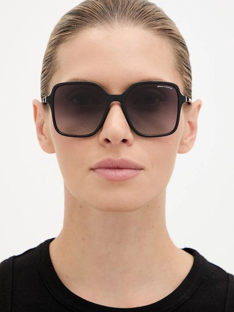 Armani Exchange okulary przeciwsłoneczne damskie kolor czarny 0AX4163S
