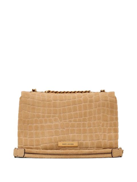 Marc Jacobs The Slim croc suede dual-chain shoulder bag - Brown