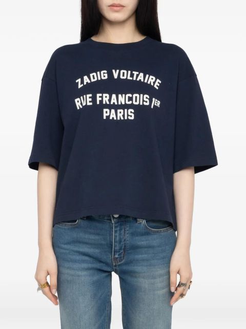 Zadig&Voltaire Taida Paris cotton T-shirt - Blue