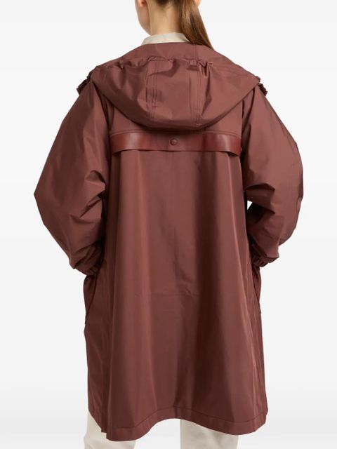 Yves Salomon hooded coat - Brown
