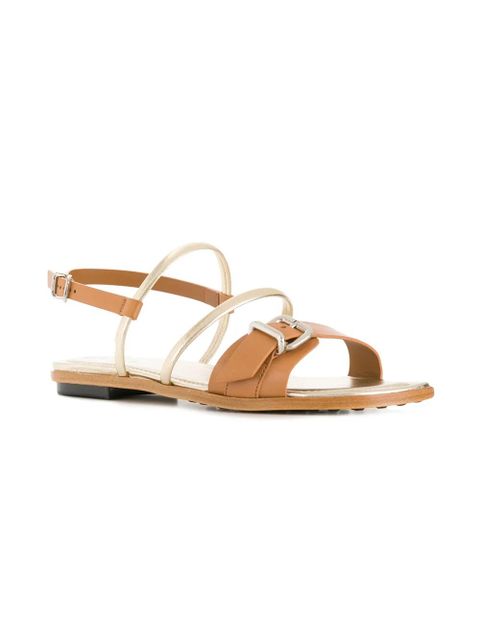 Tod's buckle-detailed multi-strap sandals - Brown - zdjęcie produktu nr 2